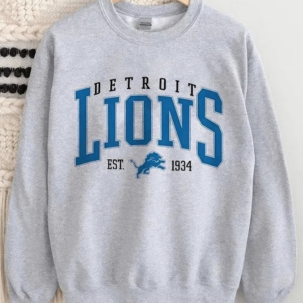 Detroit Lions Crewneck Sweatshirt For Football Fan Sweatshirt